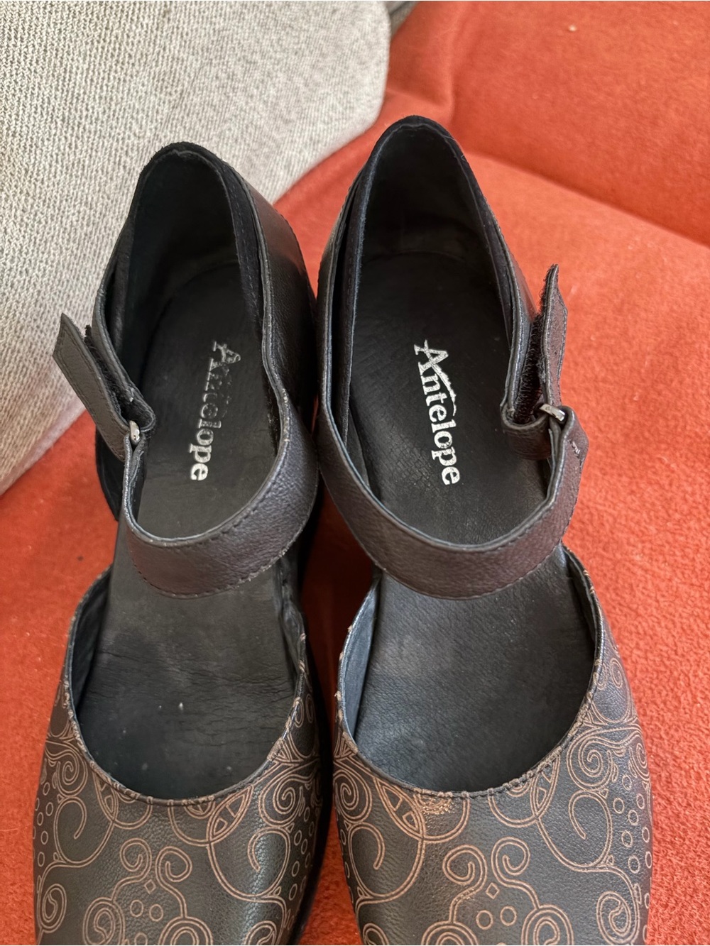 Antelope black brown platform Mary Jane’s 39 8 - Picture 3 of 6